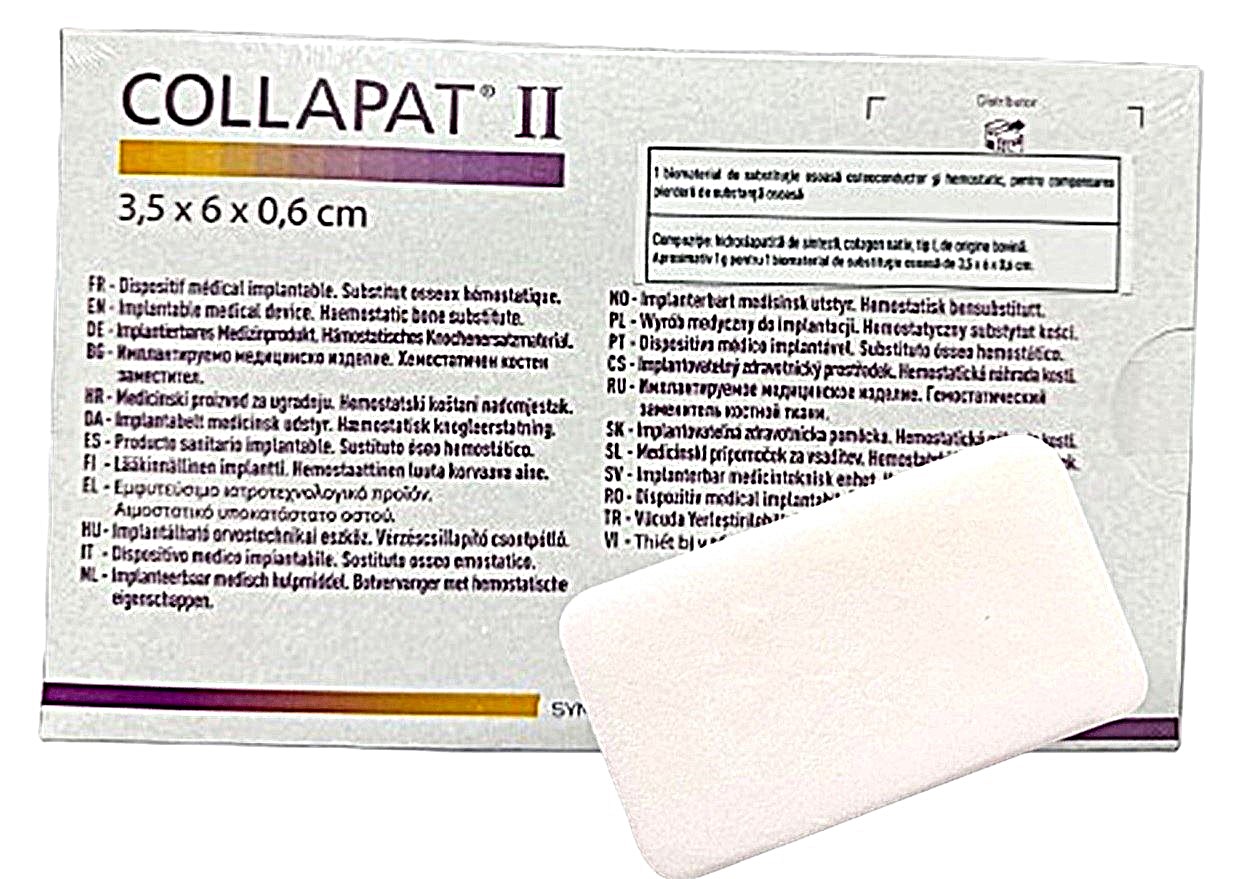 Collapat II - 3,5x6x0,6 cm - Biomaterial pentru Regenerare Osoasă