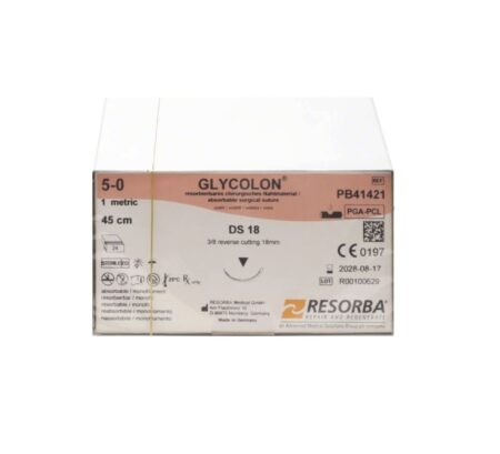 Fir sutură Glycolon 5/0 ac 18cm, 45cm 3/8 reverse-cutting Resorba